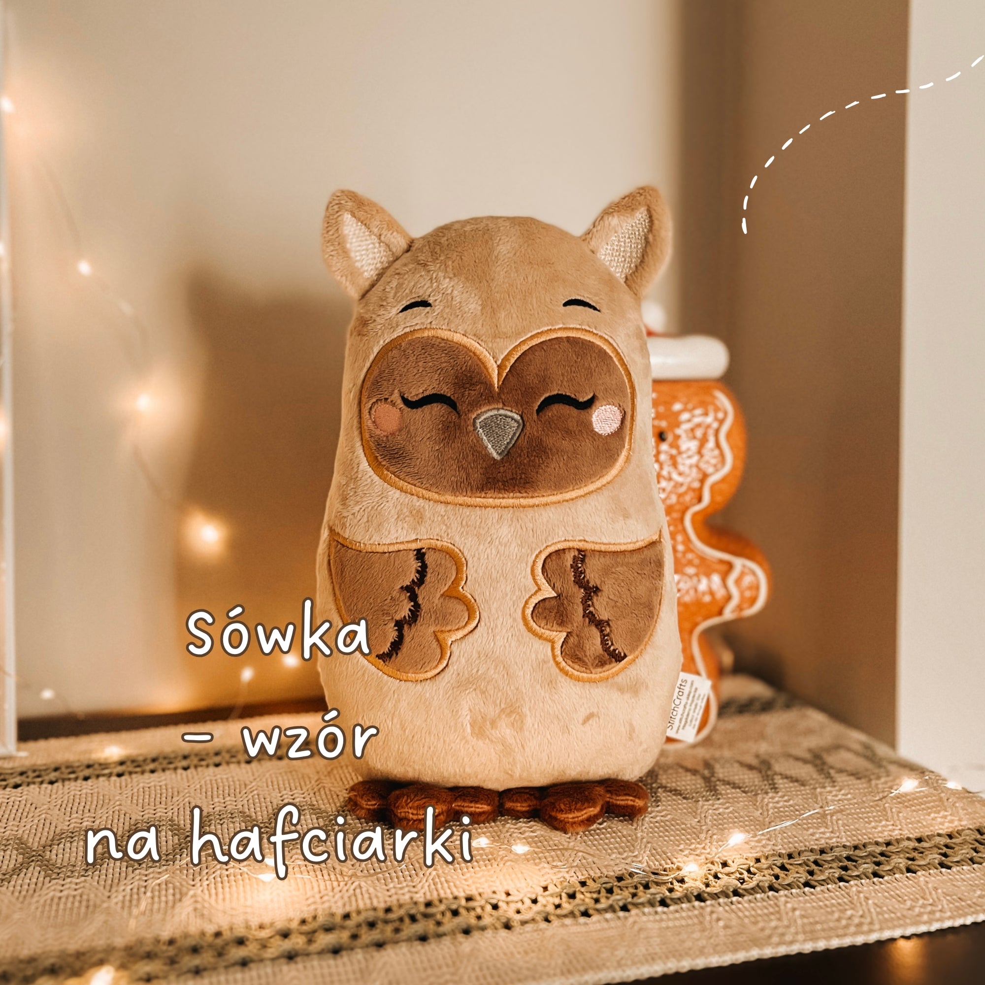 Pluszowa sówka In-the-Hoop – wzór do uszycia na hafciarce (4 rozmiary)