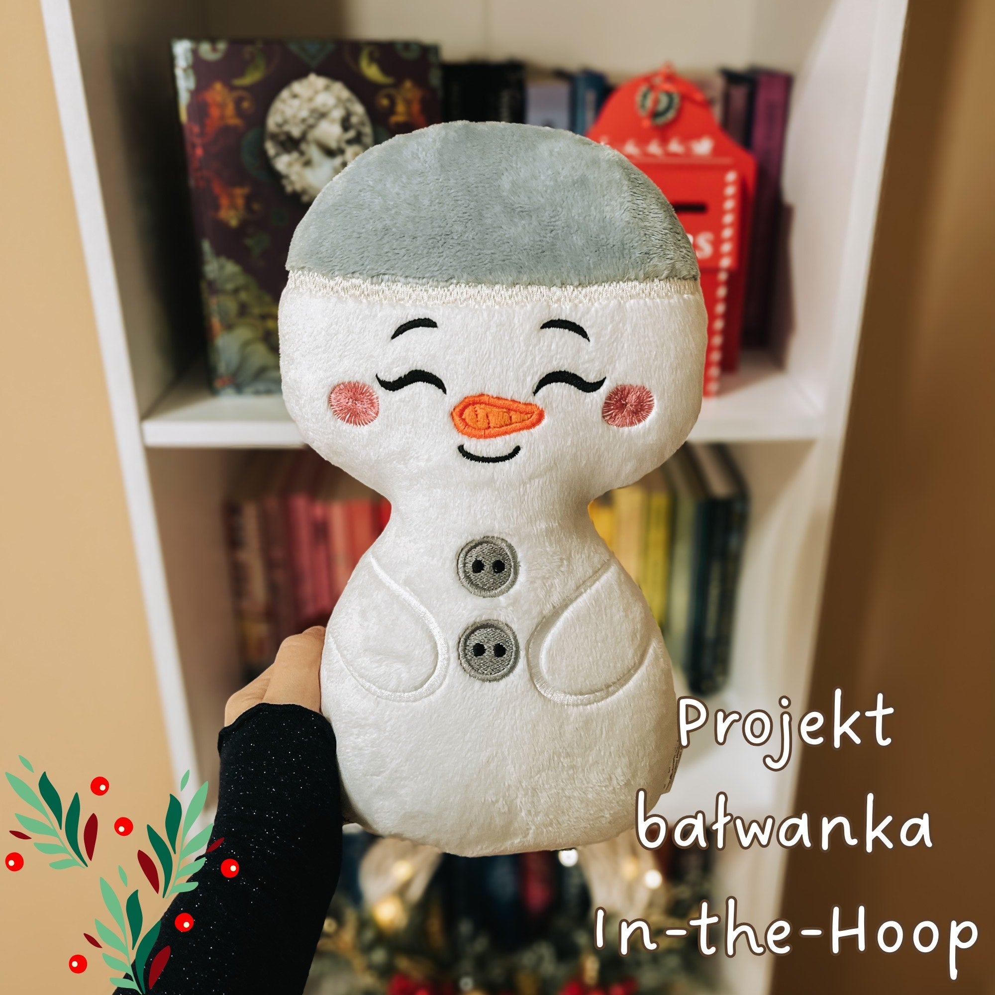 Bałwanek In-the-Hoop – 4 rozmiary + szczegółowa instrukcja PDF (projekt jednotamborkowy!)