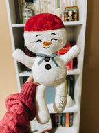 Pluszowy bałwanek, wzór na hafciarki – 3 rozmiary z instrukcją PDF krok po kroku