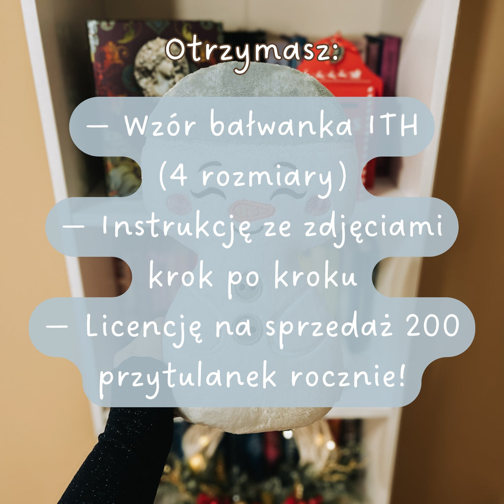 Bałwanek In-the-Hoop – 4 rozmiary + szczegółowa instrukcja PDF (projekt jednotamborkowy!)